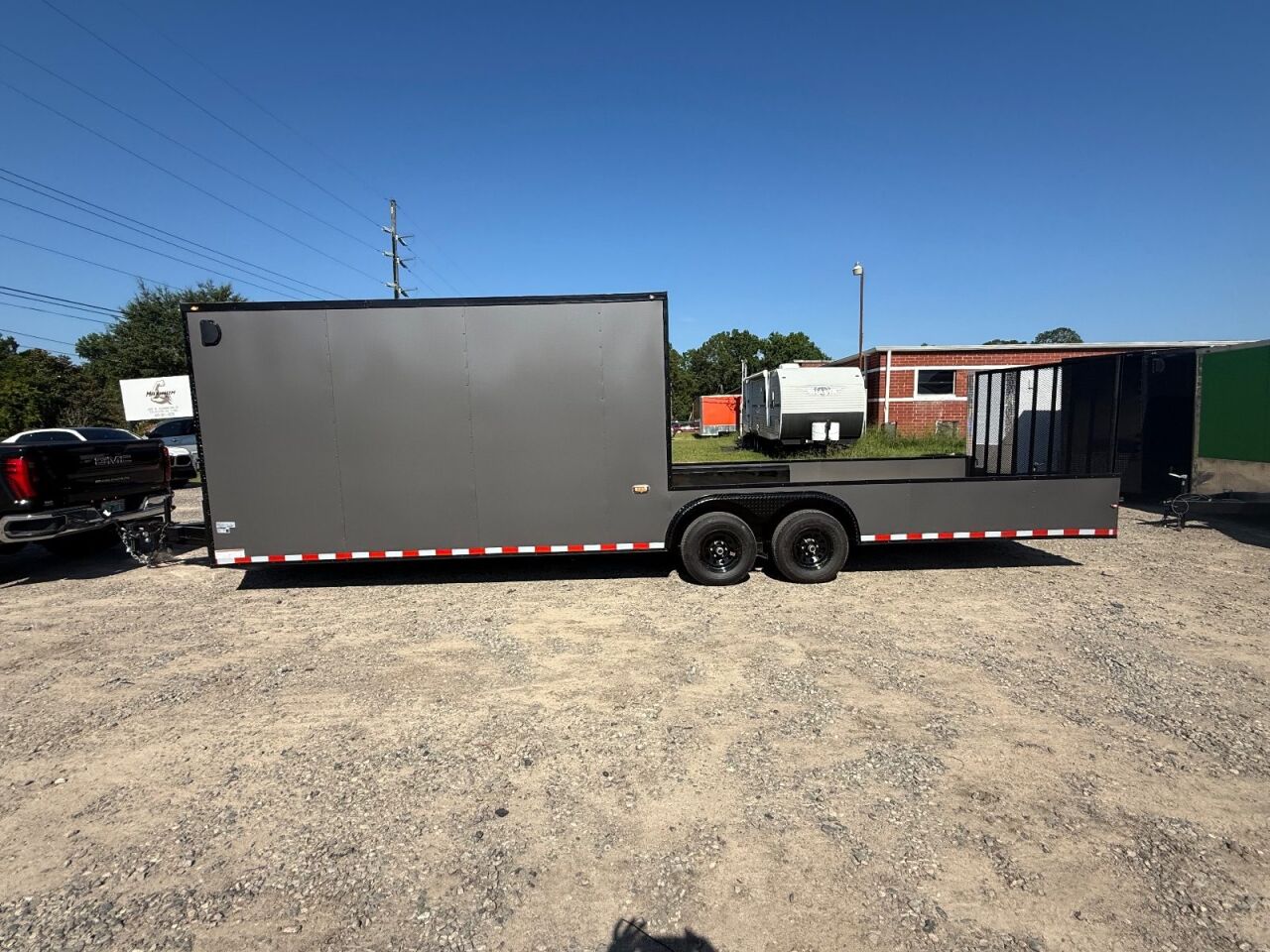 2026 Maximum 8.5x28 Hybrid toy hauler trailer in charcoal, photo 3