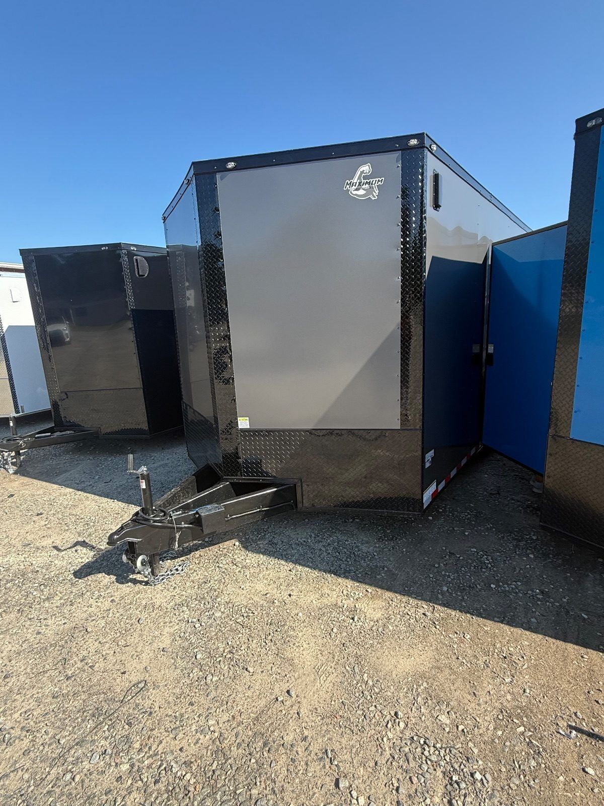 2026 Maximum 8.5x28 Hybrid toy hauler trailer in charcoal, photo 2