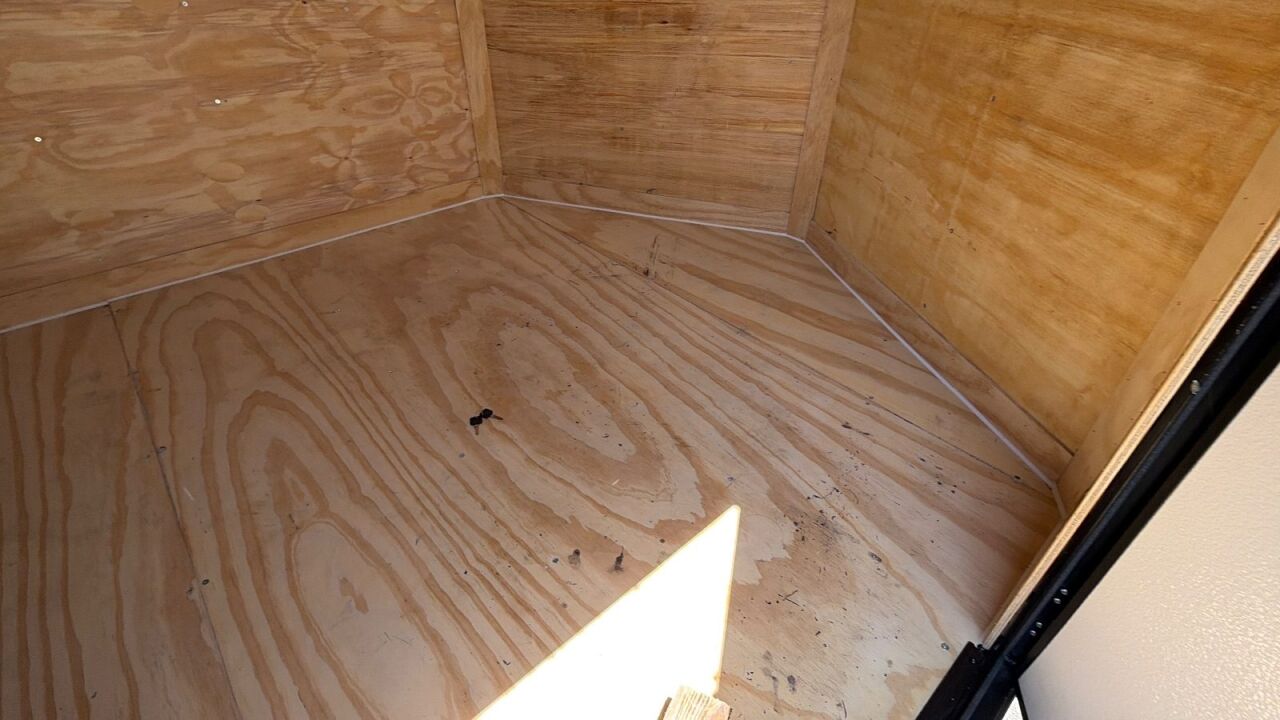 2026 Maximum 7x14 enclosed cargo trailer in white, photo 7