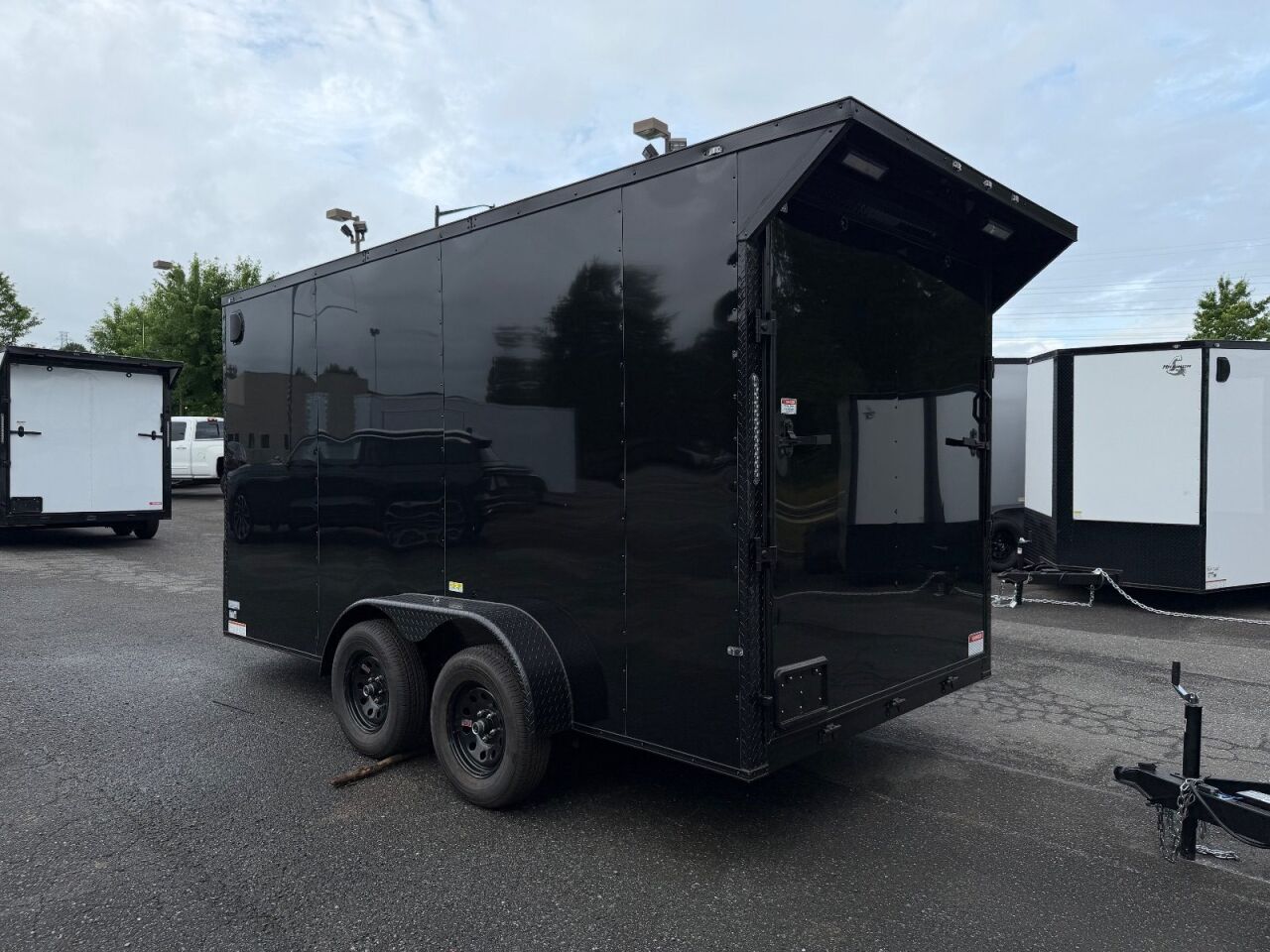 2026 Maximum 7x16 enclosed cargo trailer in black, photo 3