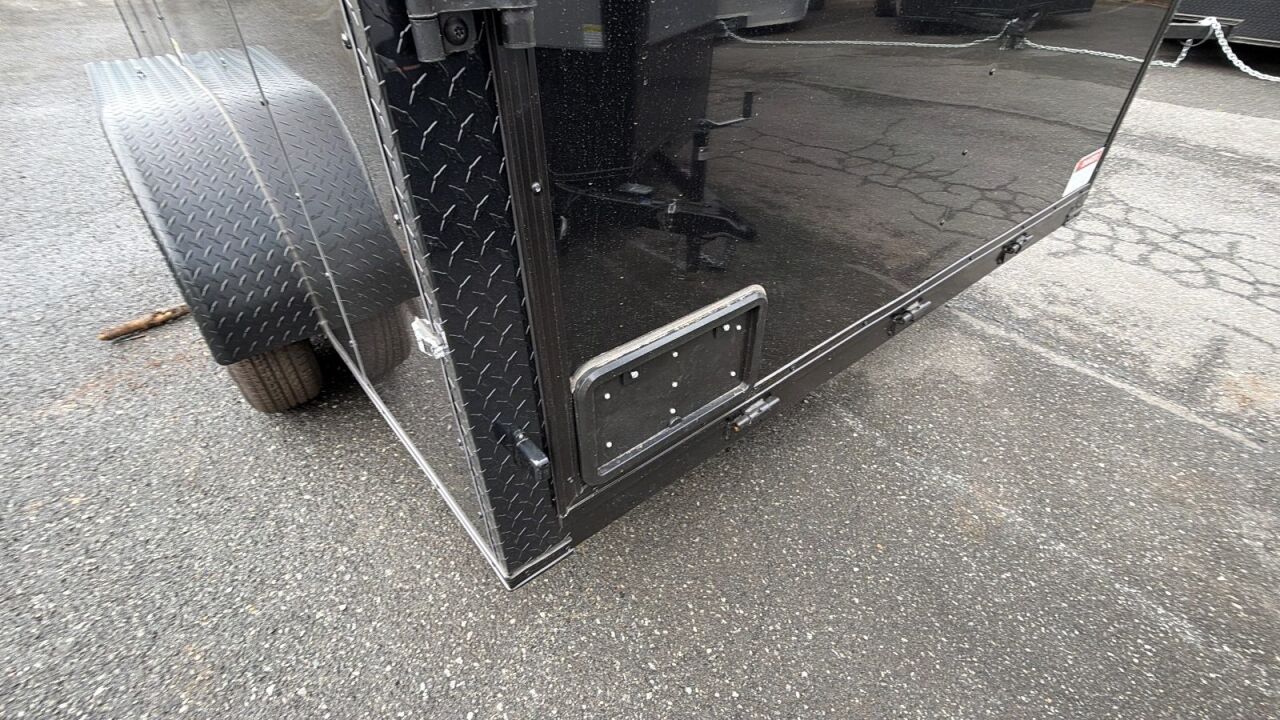 2026 Maximum 7x16 enclosed cargo trailer in black, photo 9
