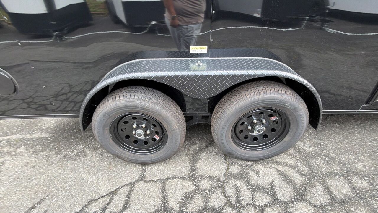 2026 Maximum 7x16 enclosed cargo trailer in black, photo 4
