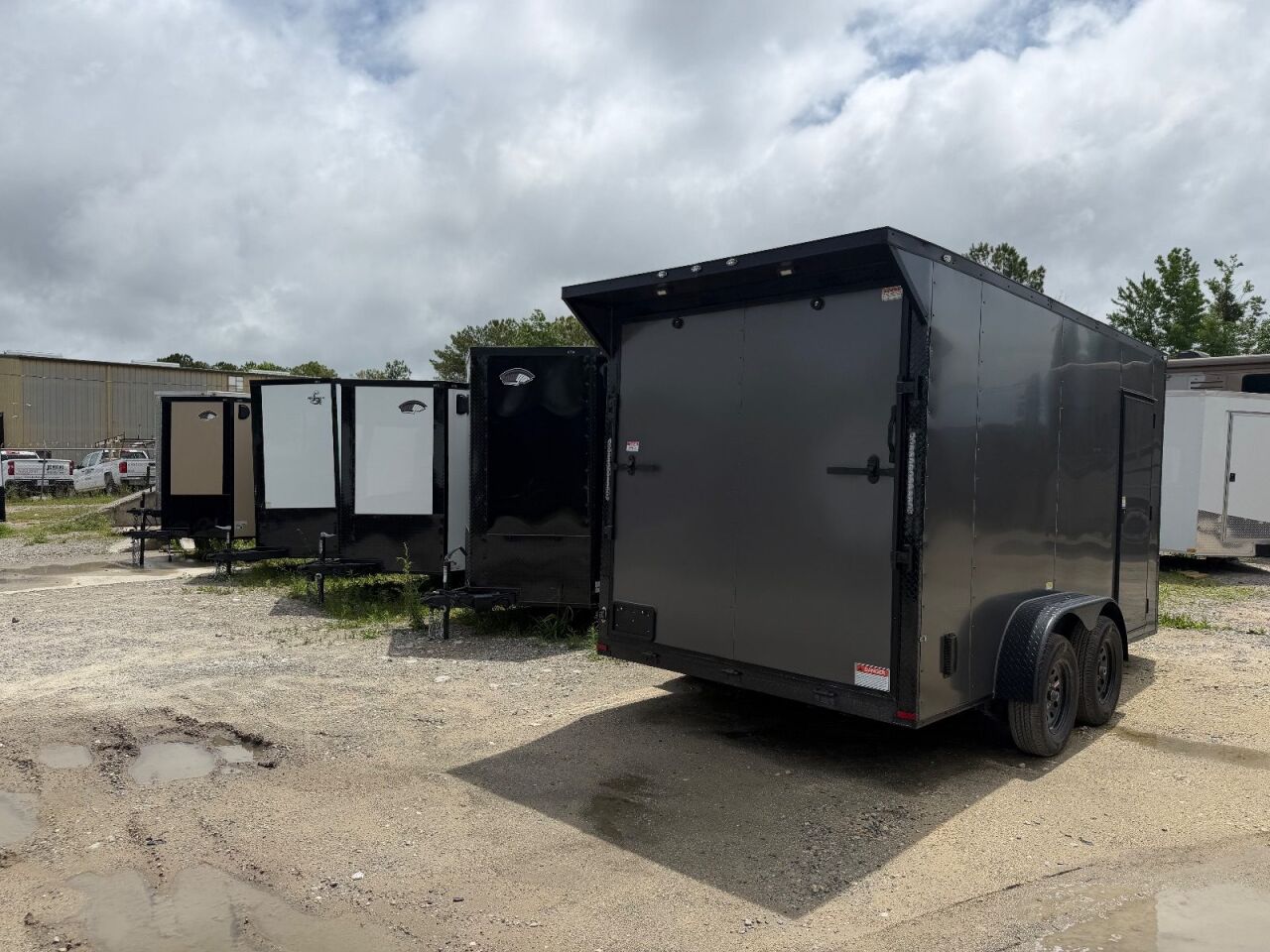 2026 Maximum 7x14 enclosed cargo trailer in charcoal, photo 3