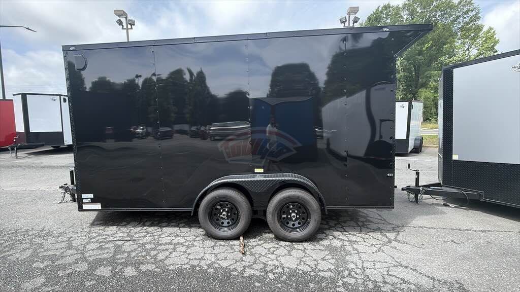 2026 Maximum 7x14 enclosed cargo trailer in black, photo 3