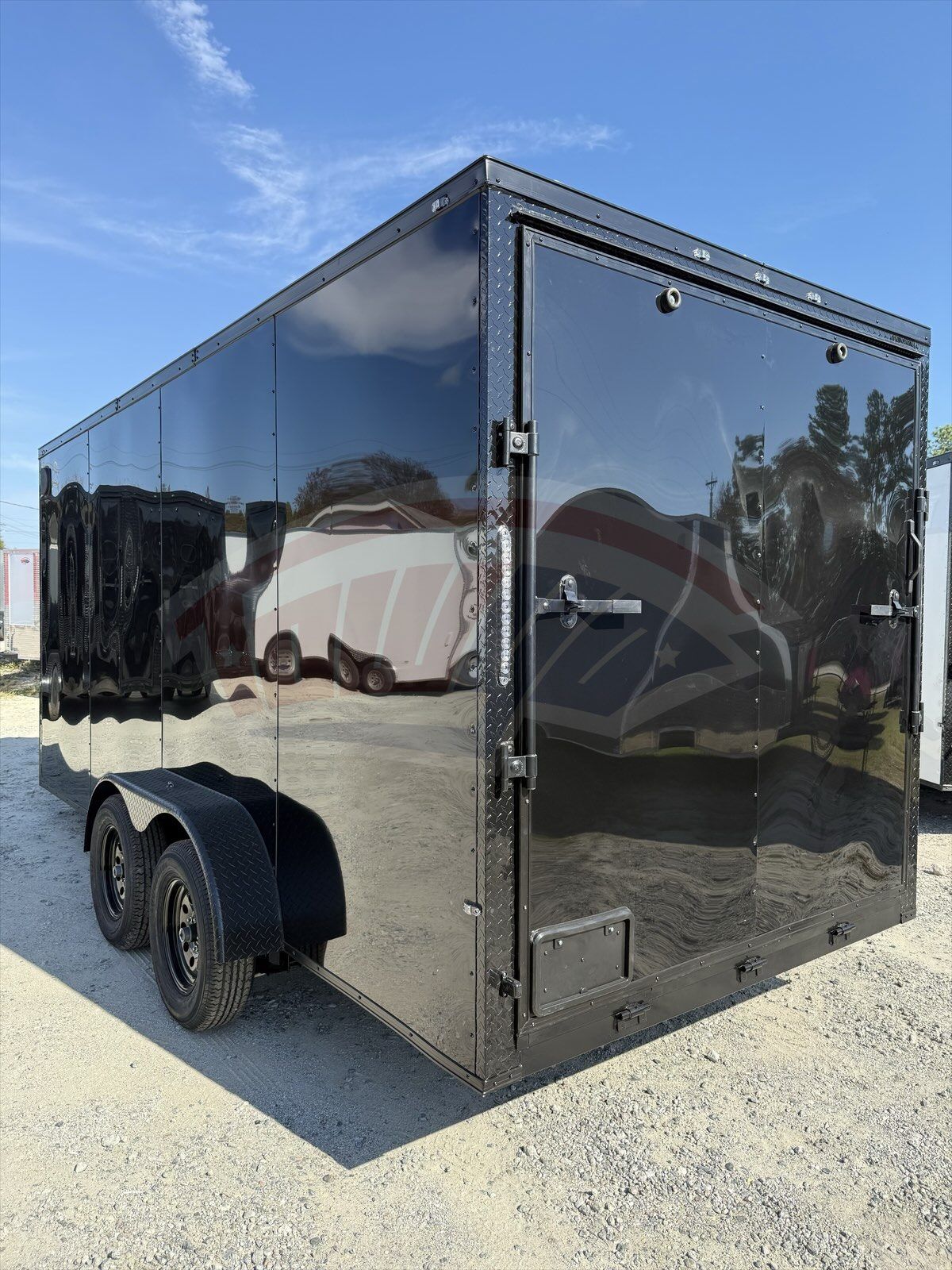 2026 Maximum 7x16 enclosed cargo trailer in black, photo 3