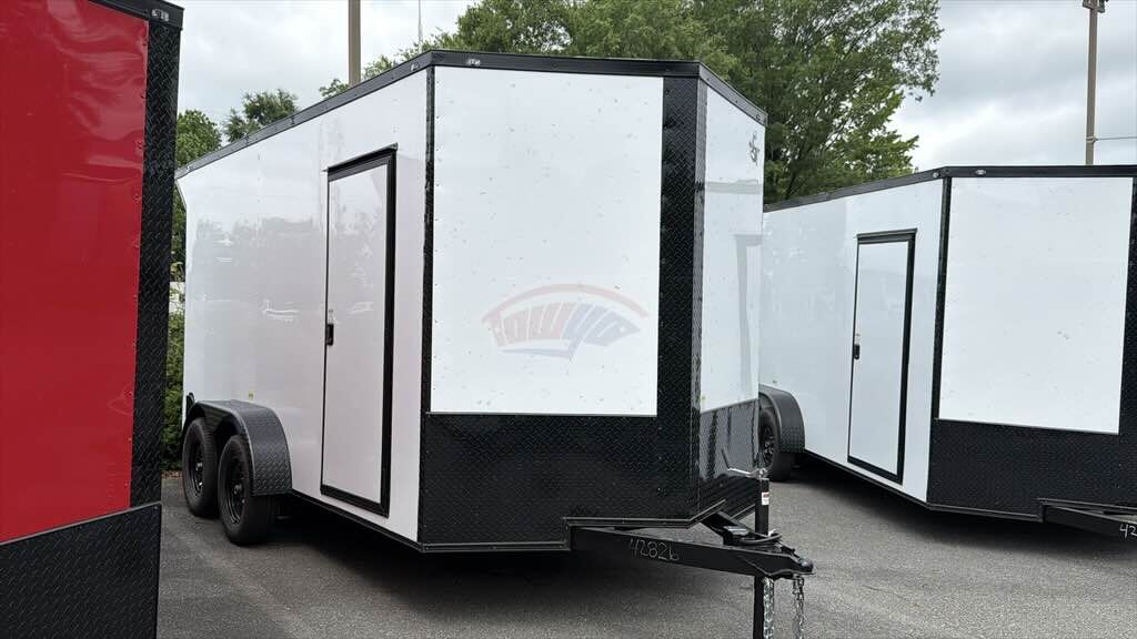 2026 Maximum 7x14 Enclosed Cargo trailer in white