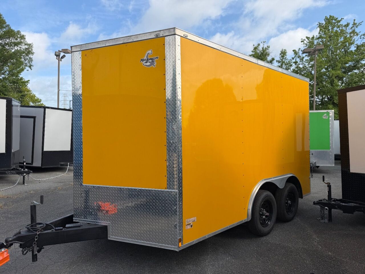 2026 Maximum 8.5x12 enclosed cargo trailer in yellow, photo 7