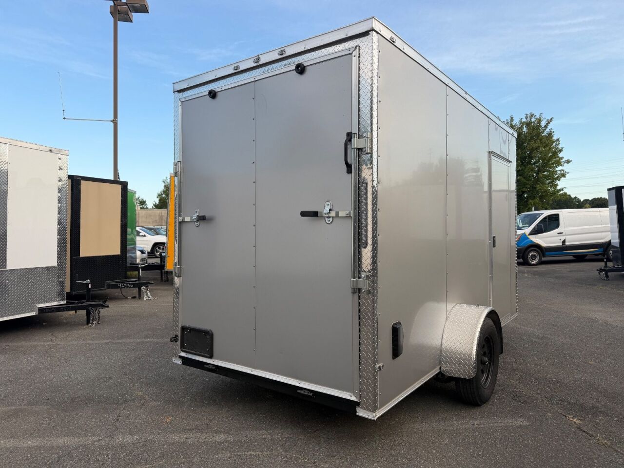 2027 J&C 6x12 enclosed cargo trailer in silver, photo 2