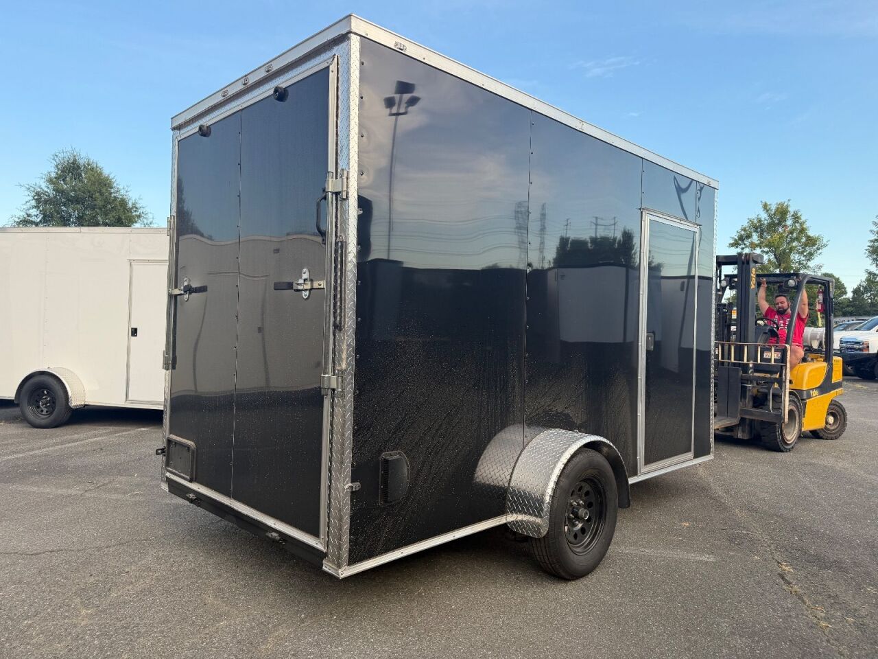 2027 J&C 6x12 enclosed cargo trailer in black, photo 3