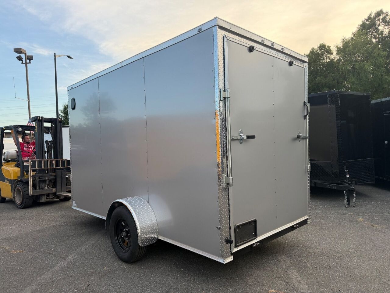 2027 J&C 6x12 enclosed cargo trailer in silver, photo 3