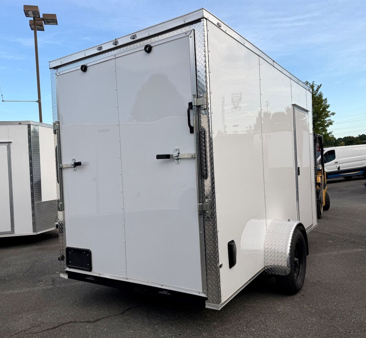 2027 J&C 6x12 enclosed cargo trailer in white, photo 2