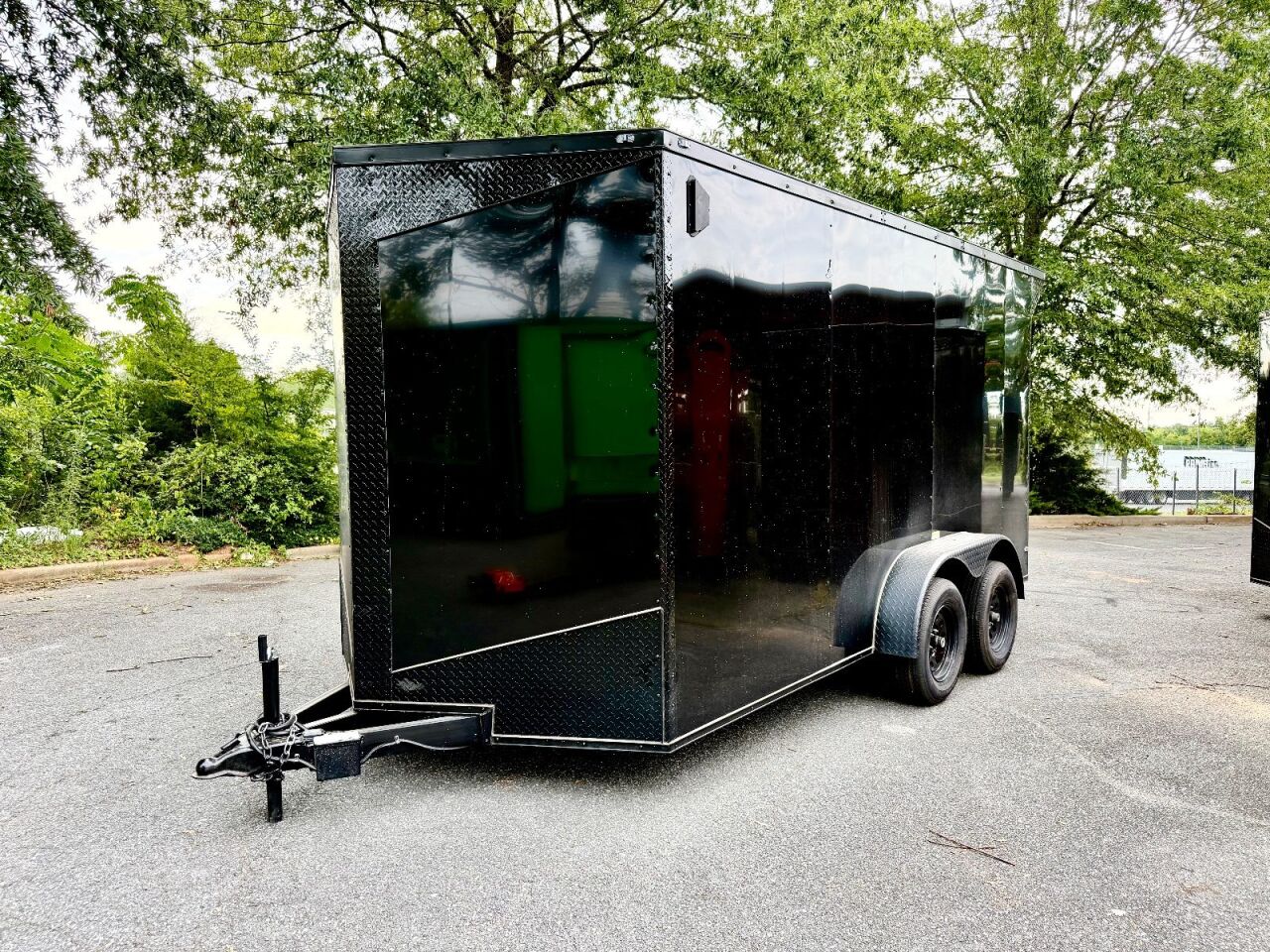 2027 Vision Cargo LLC 7x14 7x14TA enclosed cargo trailer in black, photo 2