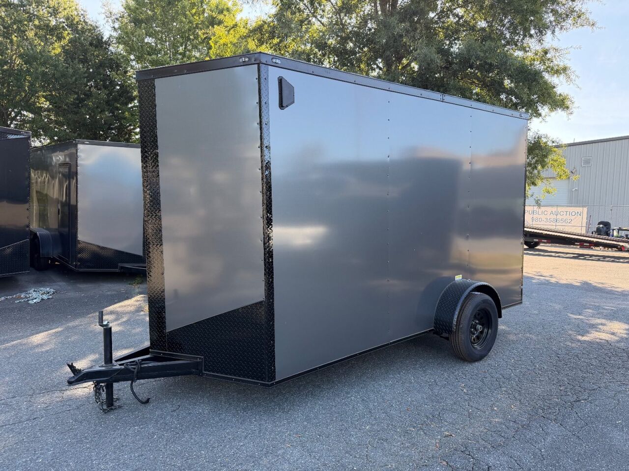 2027 Vision Cargo LLC 6x12 enclosed cargo trailer in charcoal, photo 2