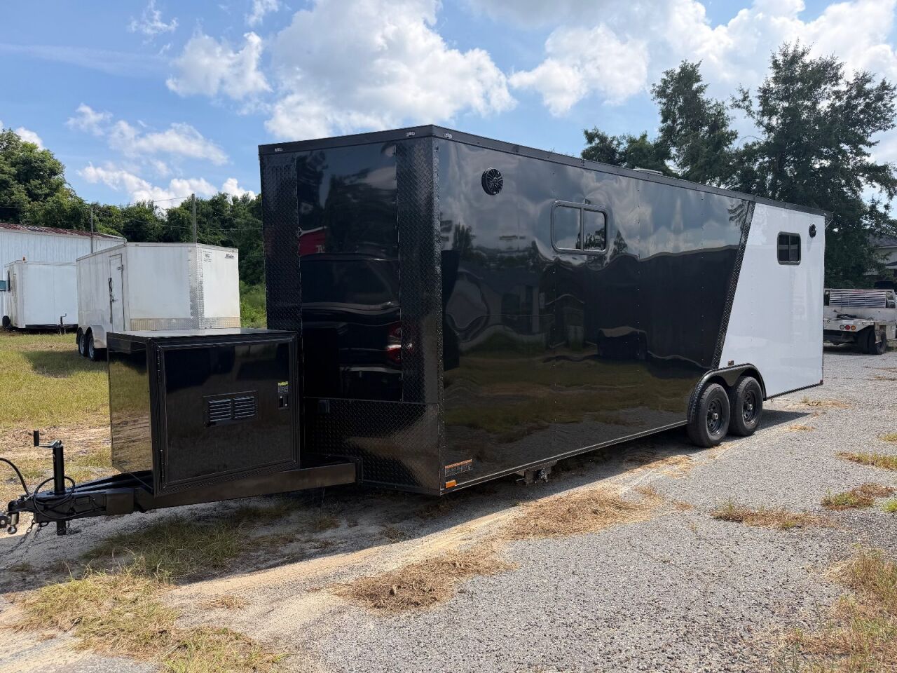 2026 Hook & Line 8.5x24 race car trailer in black, photo 3