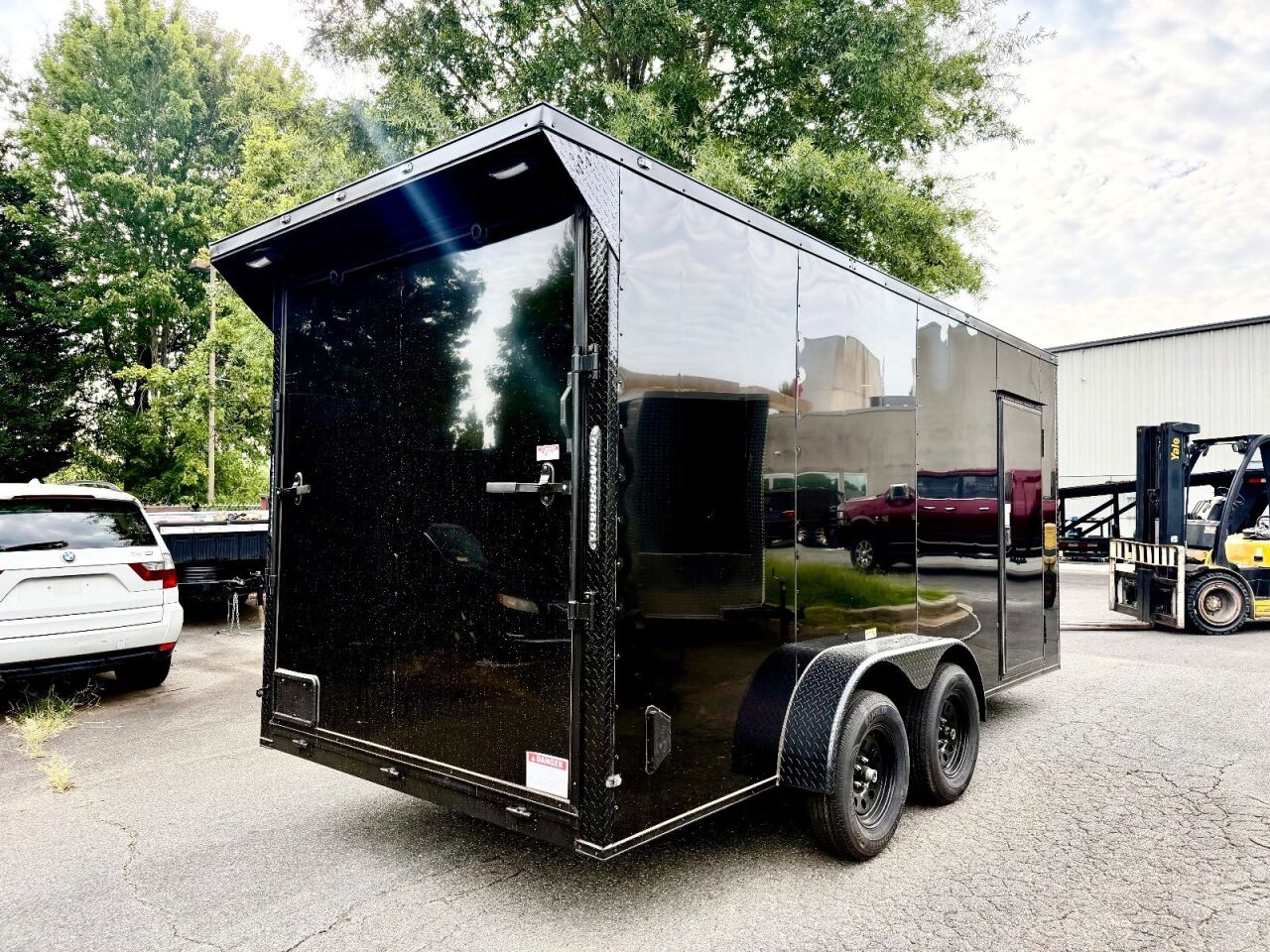 2027 Vision Cargo LLC 7x16 enclosed cargo trailer in white, photo 5