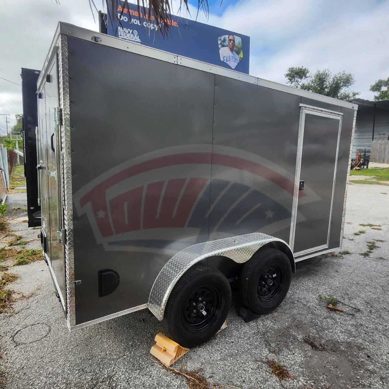 2026 Maximum 6x12 Tandem Axle enclosed cargo trailer in charcoal, photo 4