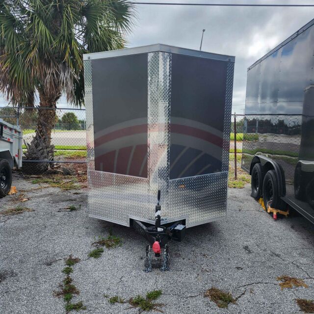 2026 Maximum 6x12 Tandem Axle enclosed cargo trailer in charcoal