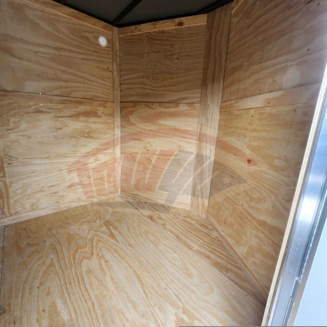 2026 J&C 7x12 Single Axle enclosed cargo trailer in white, photo 4