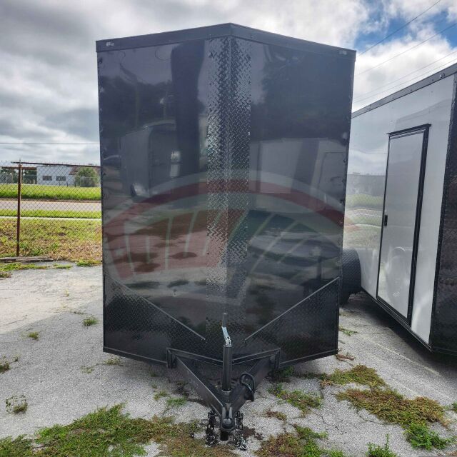 2026 Vision Cargo LLC 6x12 Single Axle enclosed cargo trailer in black