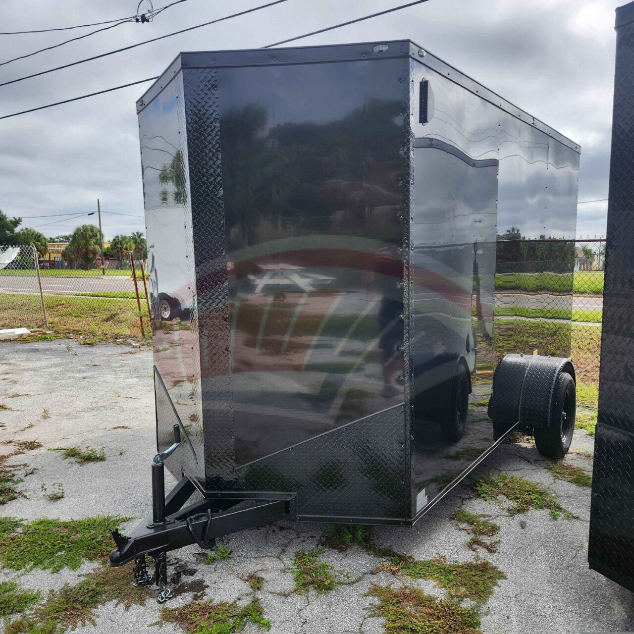 2026 Vision Cargo LLC 6x12 Single Axle enclosed cargo trailer in black, photo 2