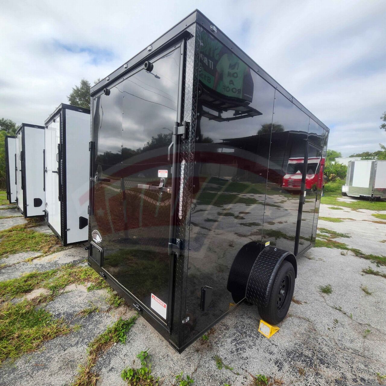 2026 Vision Cargo LLC 6x12 Single Axle enclosed cargo trailer in black, photo 5