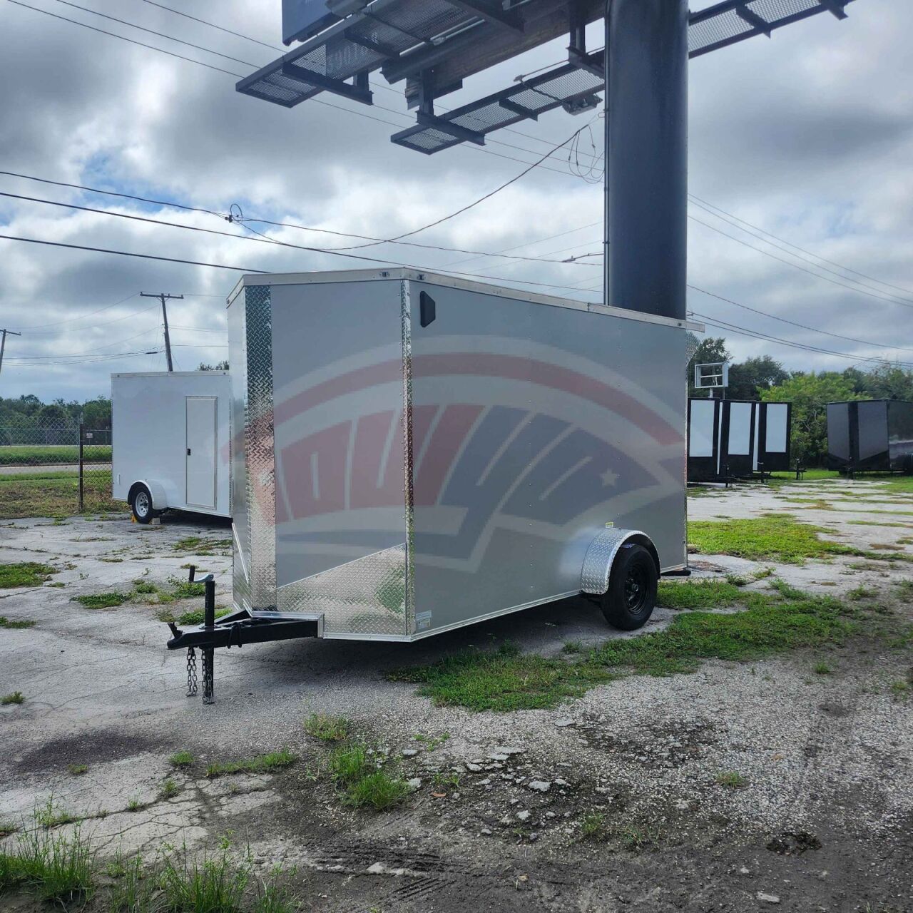 2026 Vision Cargo LLC 6x12 Single Axle enclosed cargo trailer in charcoal, photo 2
