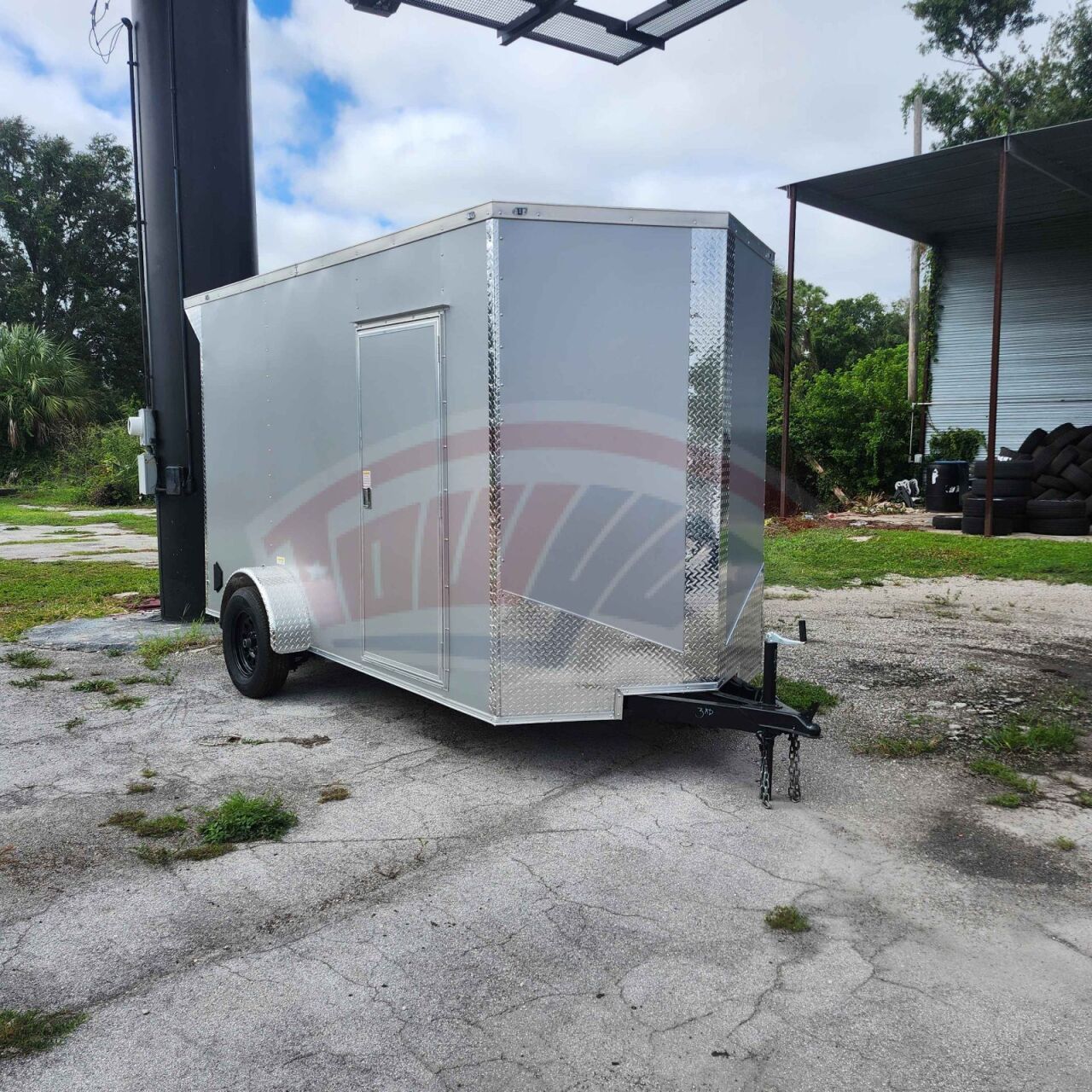 2026 Vision Cargo LLC 6x12 Single Axle enclosed cargo trailer in charcoal, photo 3