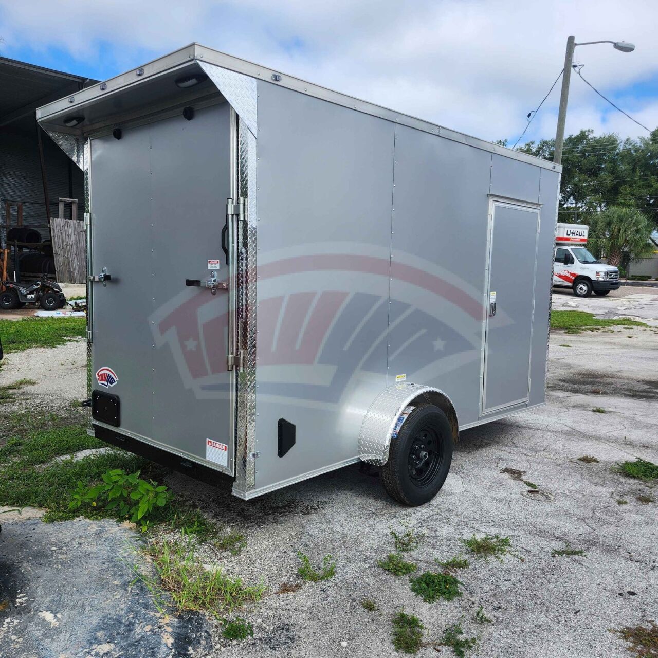 2026 Vision Cargo LLC 6x12 Single Axle enclosed cargo trailer in charcoal, photo 5