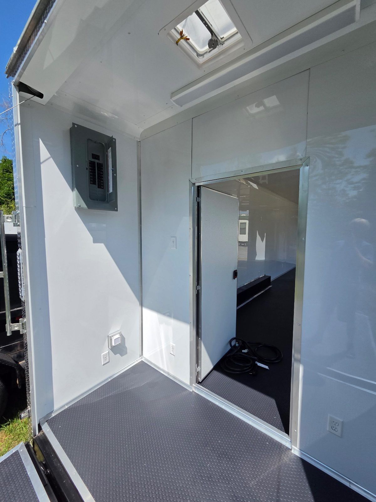 2025 Douglas Trailers Inc 8.5x34 concession / food trailer in white, photo 6