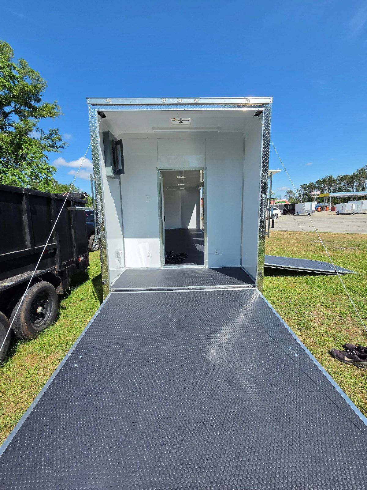 2025 Douglas Trailers Inc 8.5x34 concession / food trailer in white, photo 5