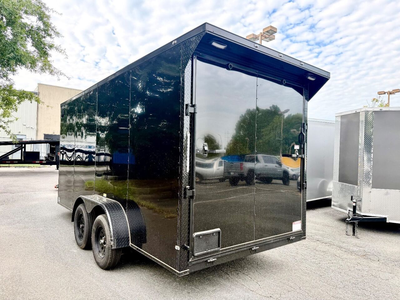 2027 Vision Cargo LLC 7x16 enclosed cargo trailer in black, photo 4