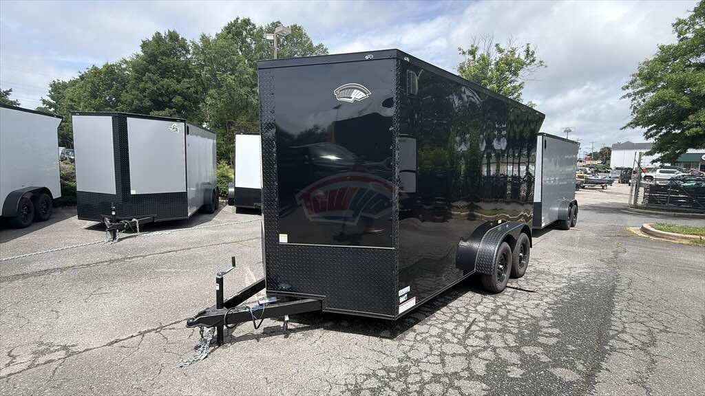2026 Maximum 7x14 enclosed cargo trailer in black, photo 2