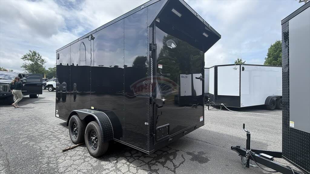 2026 Maximum 7x14 enclosed cargo trailer in black, photo 4