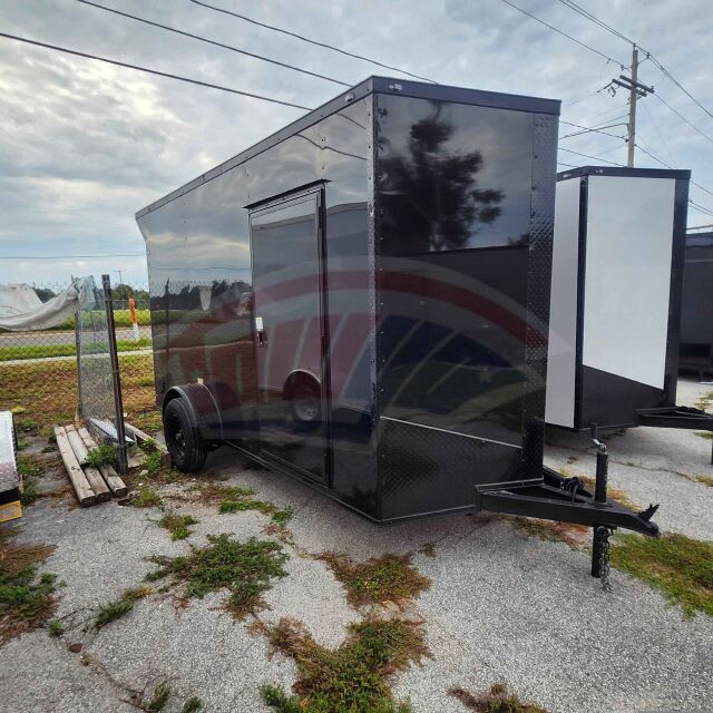 2027 Vision Cargo LLC 6x12 Single Axle enclosed cargo trailer in black