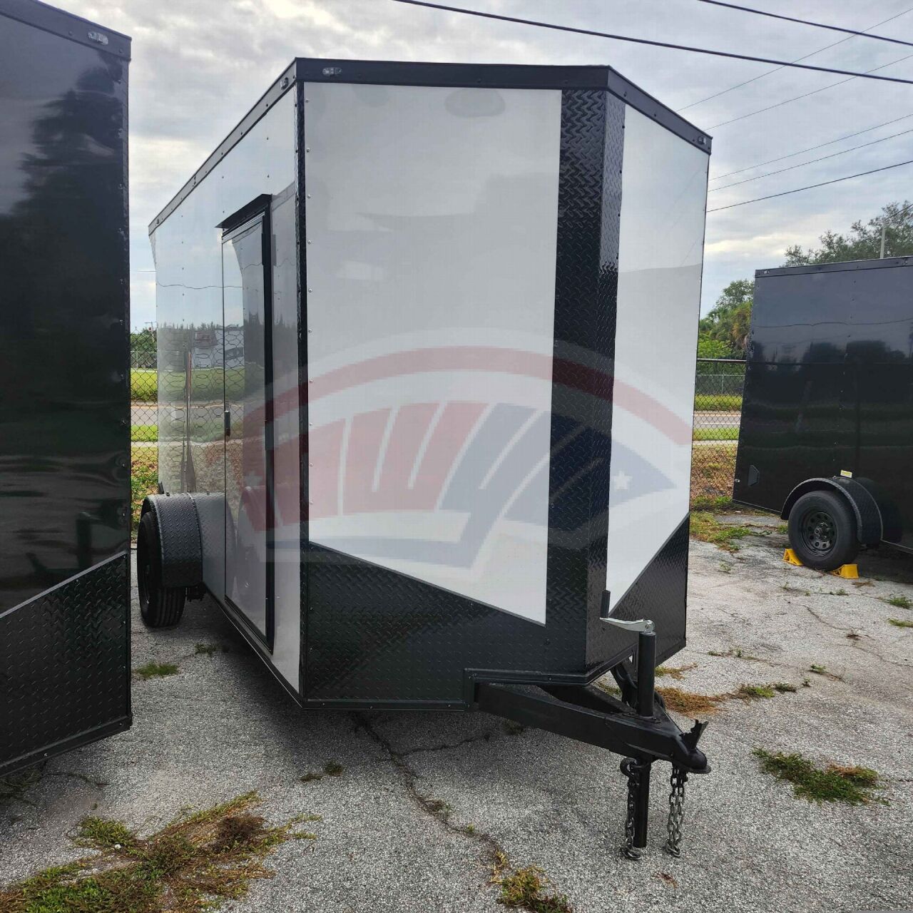 2027 Vision Cargo LLC 6x12 Single Axle enclosed cargo trailer in white, photo 3