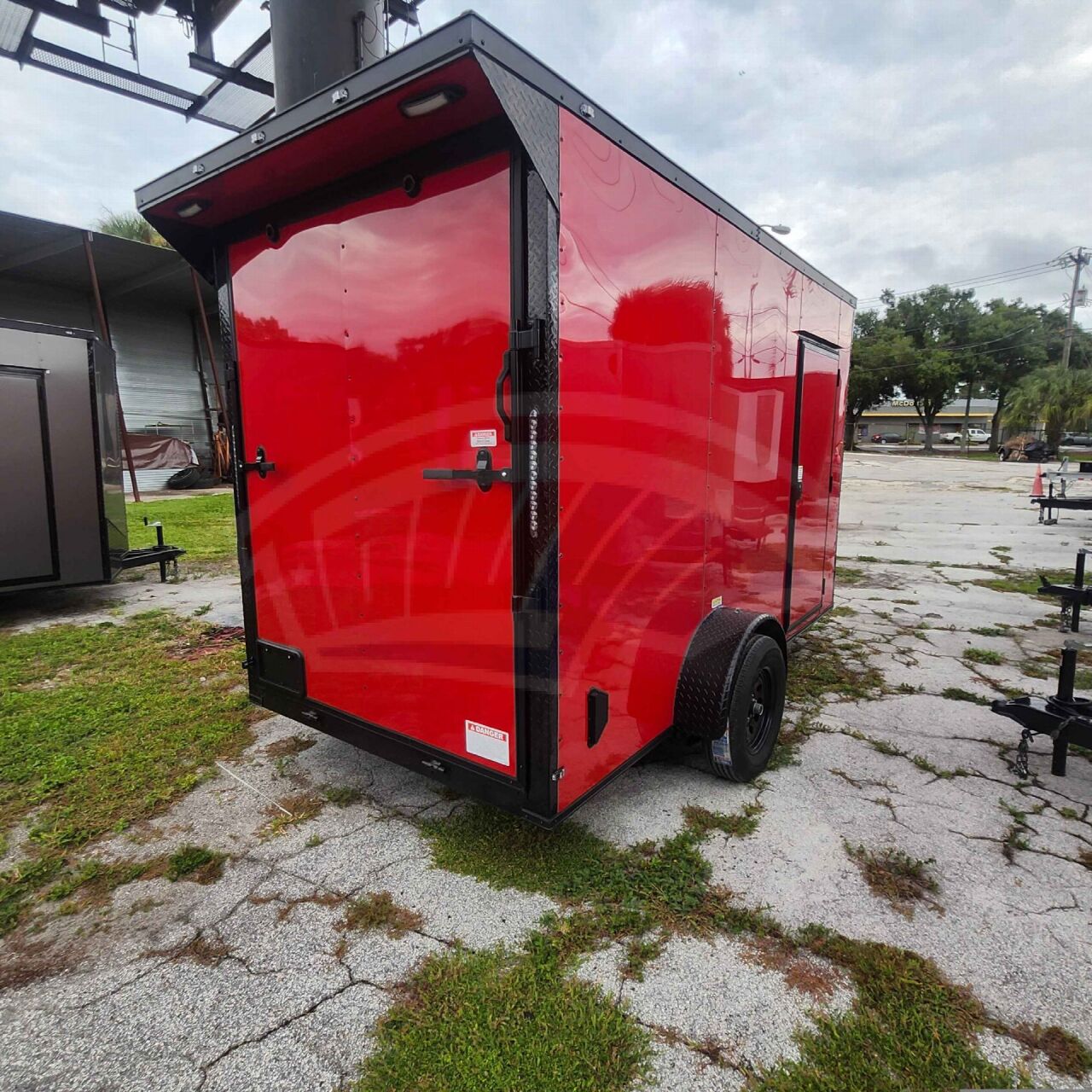 2027 Vision Cargo LLC 6x12 Single Axle enclosed cargo trailer in red, photo 4