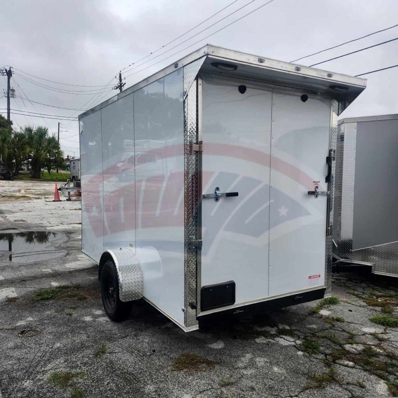 2027 Vision Cargo LLC 6x12 Single Axle enclosed cargo trailer in white, photo 6