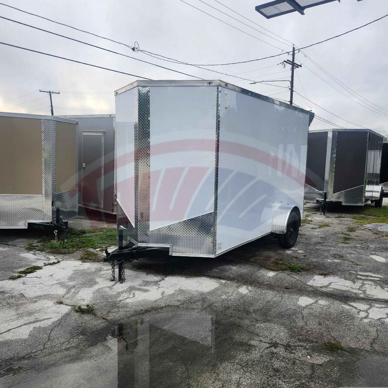 2027 Vision Cargo LLC 6x12 Single Axle enclosed cargo trailer in white, photo 3