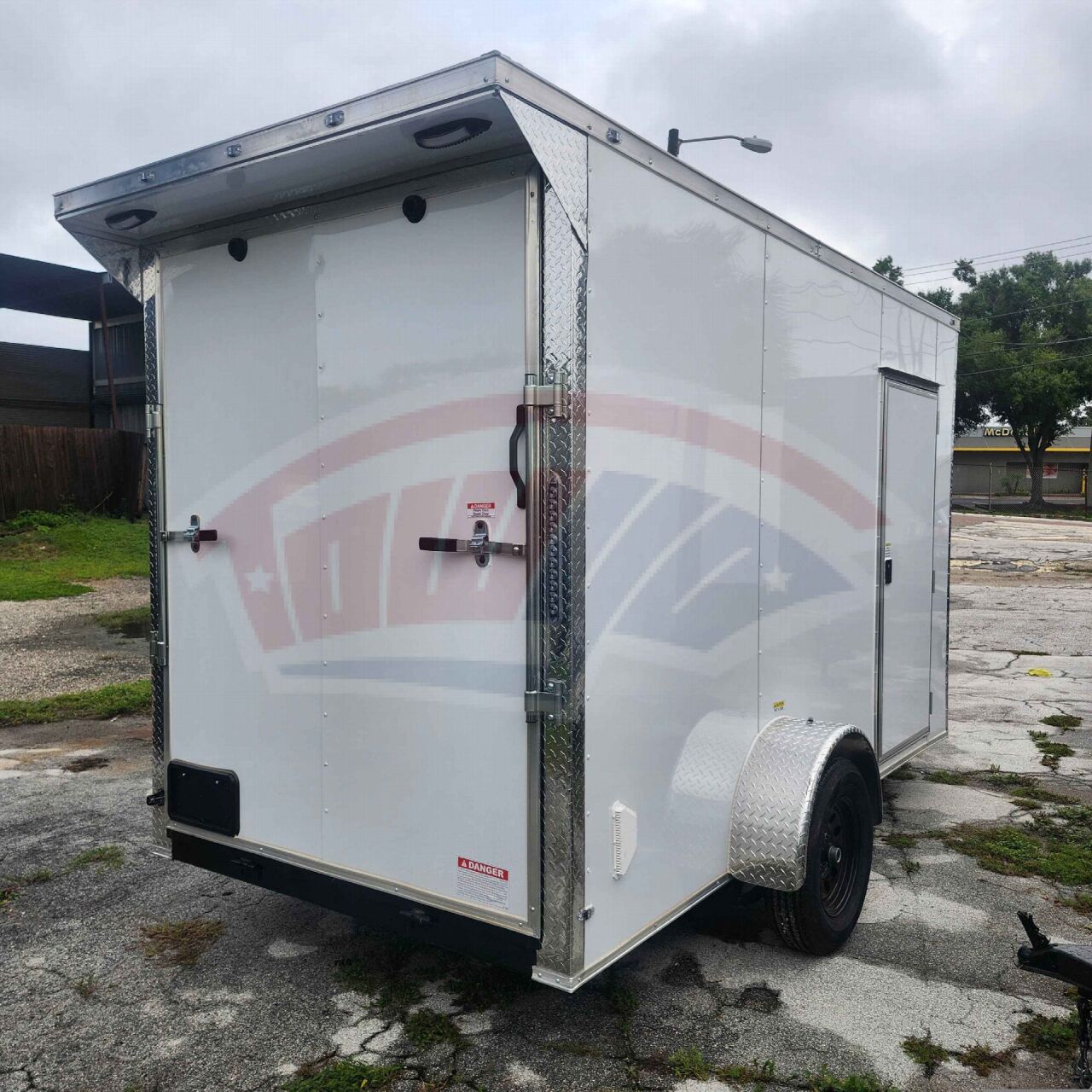 2027 Vision Cargo LLC 6x12 Single Axle enclosed cargo trailer in white, photo 4
