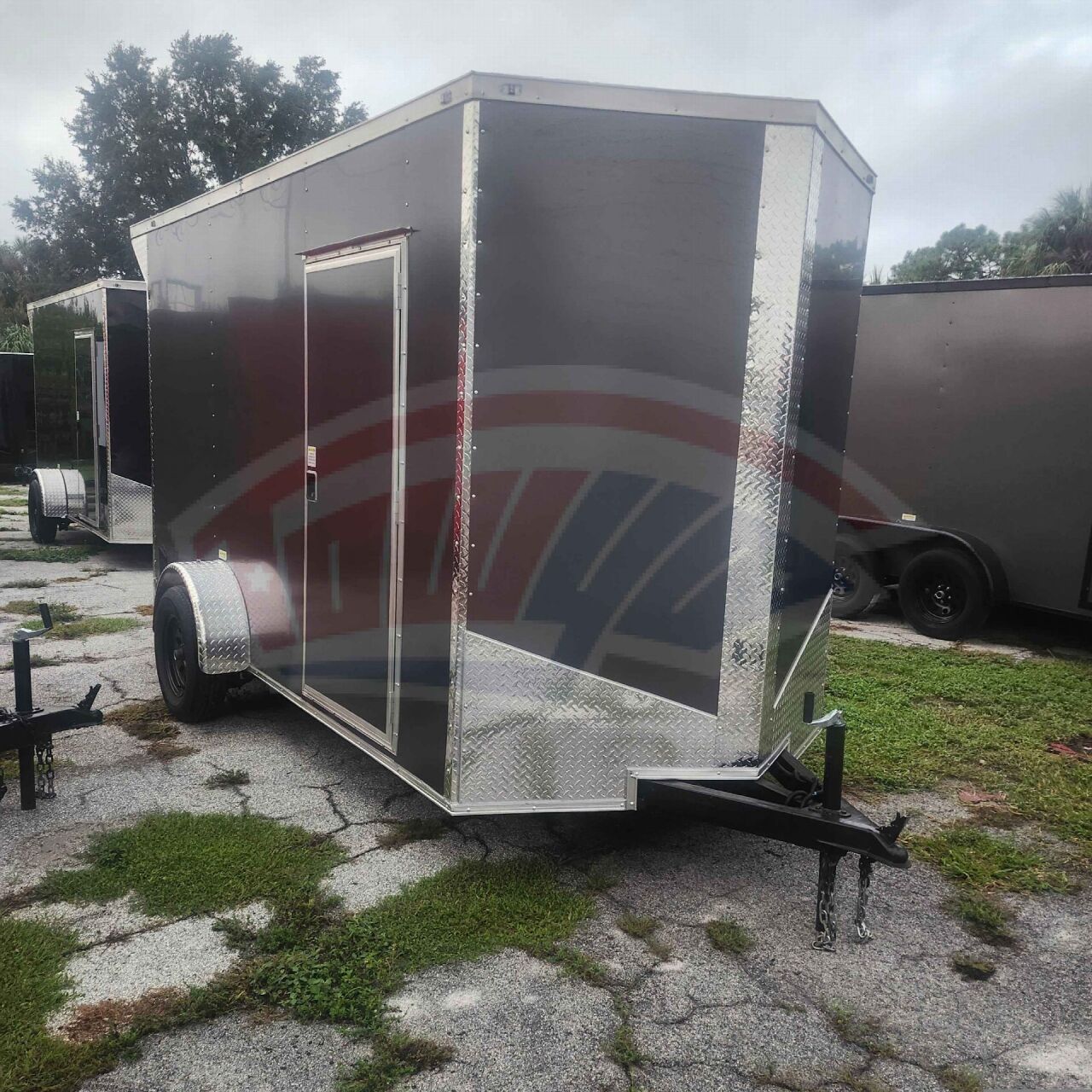2027 Vision Cargo LLC 6x12 Single Axle enclosed cargo trailer in charcoal