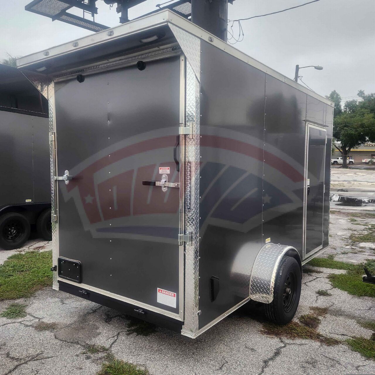 2027 Vision Cargo LLC 6x12 Single Axle enclosed cargo trailer in charcoal, photo 4