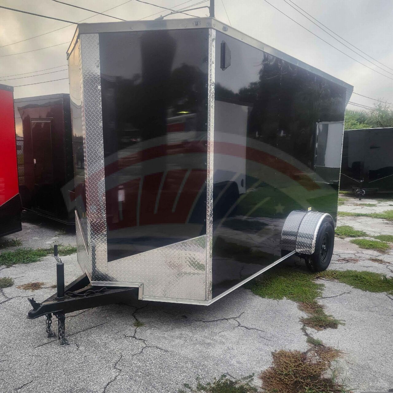2027 Vision Cargo LLC 6x12 Single Axle enclosed cargo trailer in black, photo 2