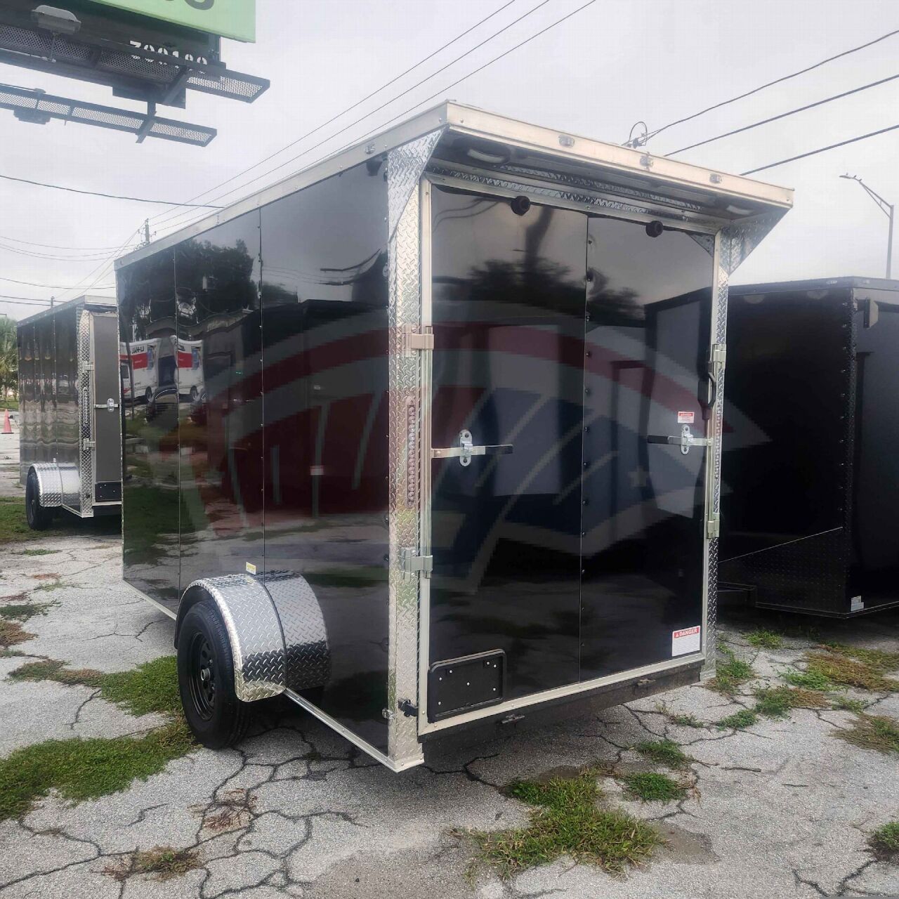2027 Vision Cargo LLC 6x12 Single Axle enclosed cargo trailer in black, photo 4