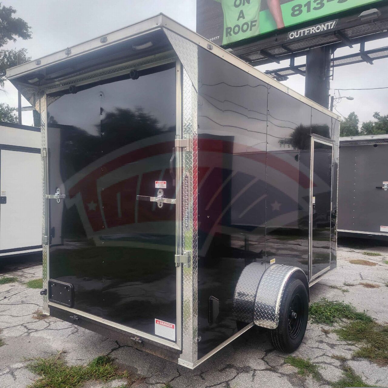 2027 Vision Cargo LLC 6x12 Single Axle enclosed cargo trailer in black, photo 3