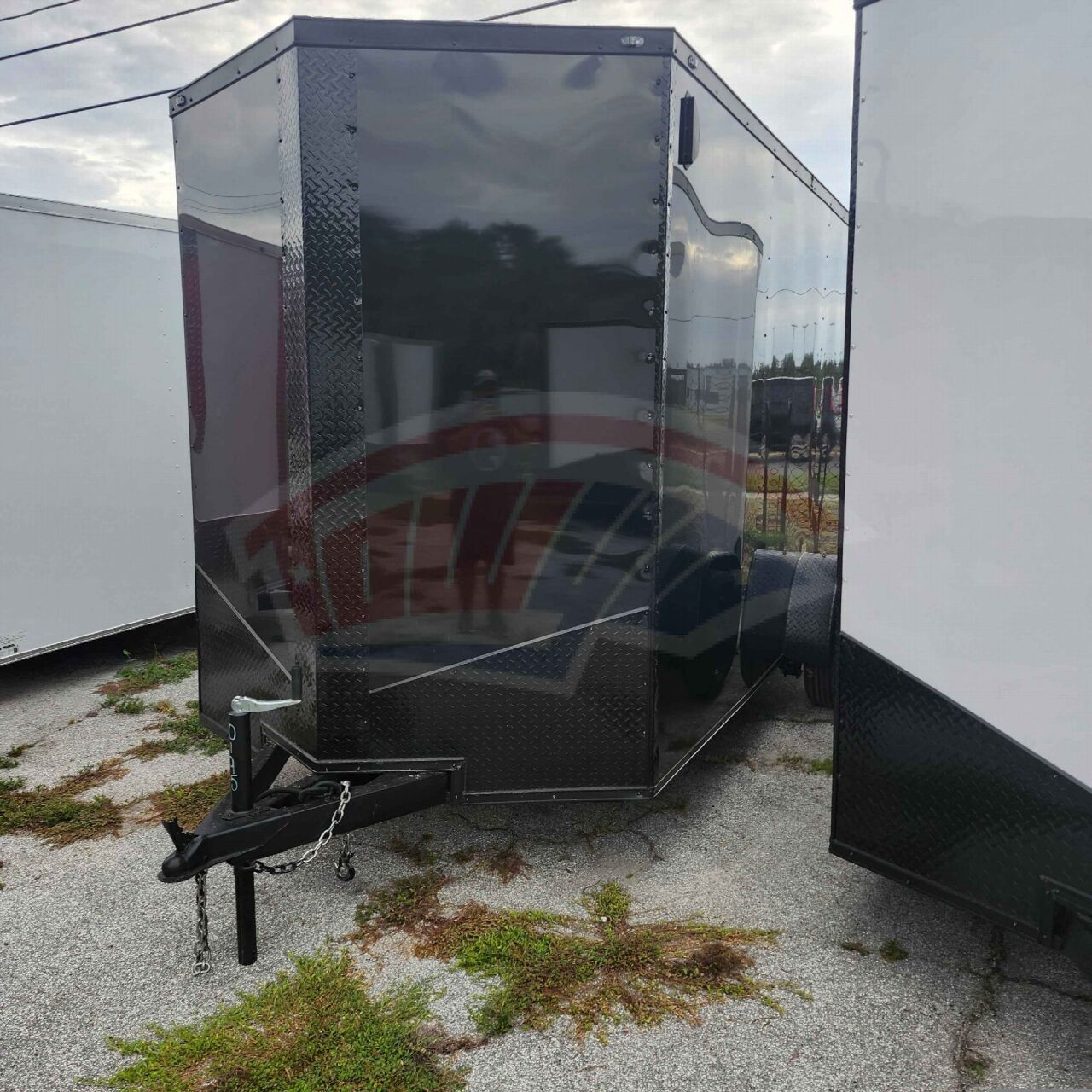 2027 Vision Cargo LLC 6x12 Single Axle enclosed cargo trailer in black, photo 2