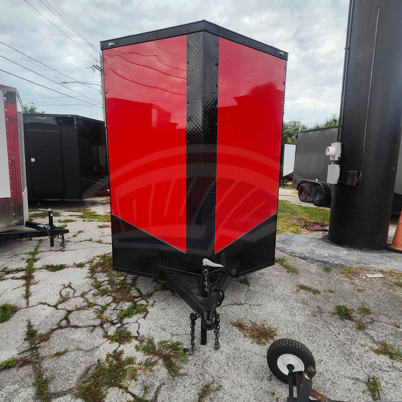 2027 Vision Cargo LLC 6x12 Single Axle enclosed cargo trailer in red, photo 2