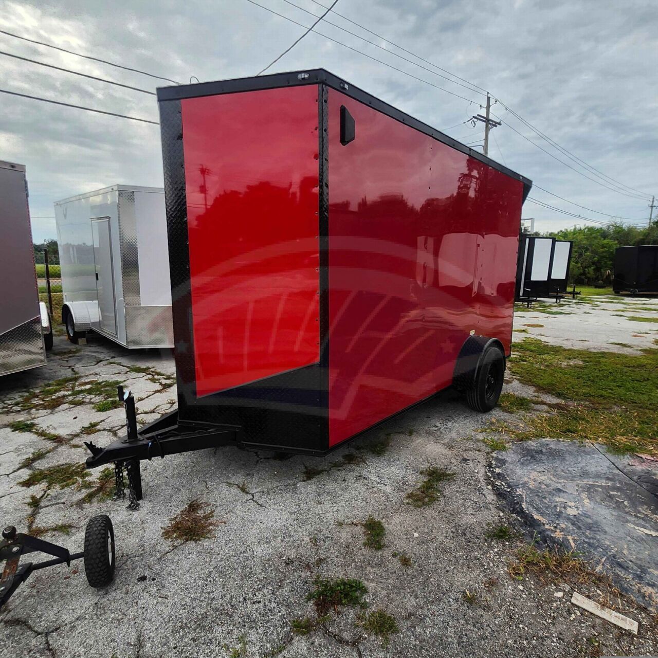 2027 Vision Cargo LLC 6x12 Single Axle enclosed cargo trailer in red, photo 3