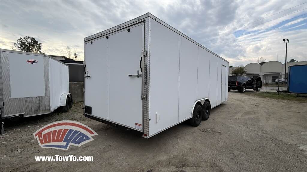2026 Maximum 8.5x24 Cargo enclosed cargo trailer in white, photo 3