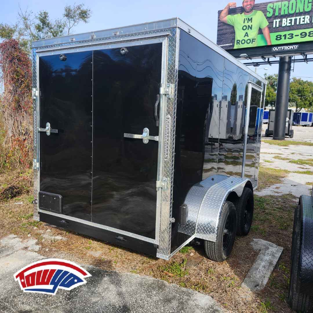 2026 Maximum 6x12 Cargo enclosed cargo trailer in black, photo 4