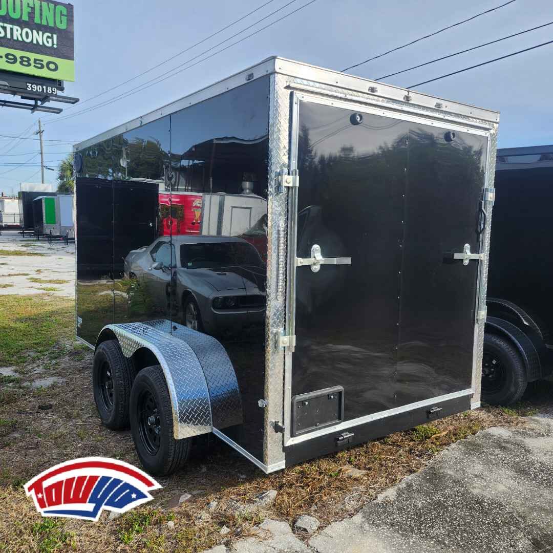2026 Maximum 6x12 Cargo enclosed cargo trailer in black, photo 5